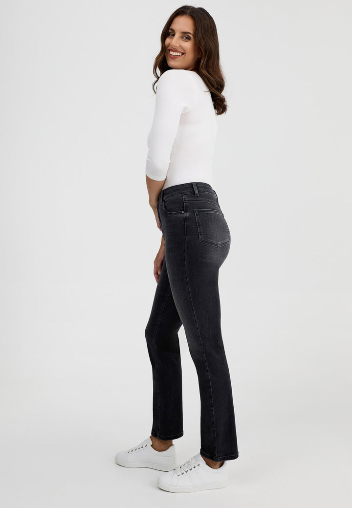 wonderjeans High Waist Straight Dark Grey Super Wash